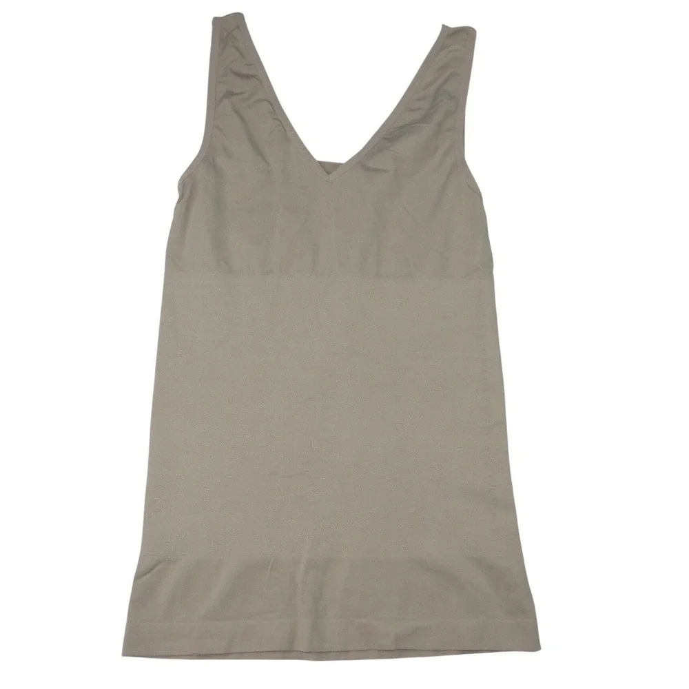 Light Control V‎ Neck Tank Beige Smoothing Camisole Slip M